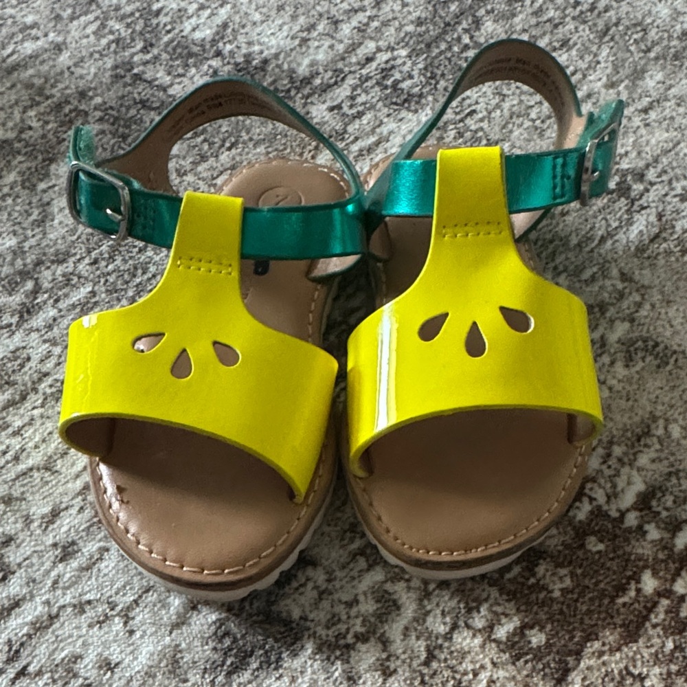 Cat & Jack Yellow and Teal Kids Sandals